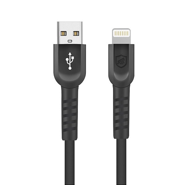 Cabo Dual Shock - PRETO - Lightning / USB-A - 1,2m