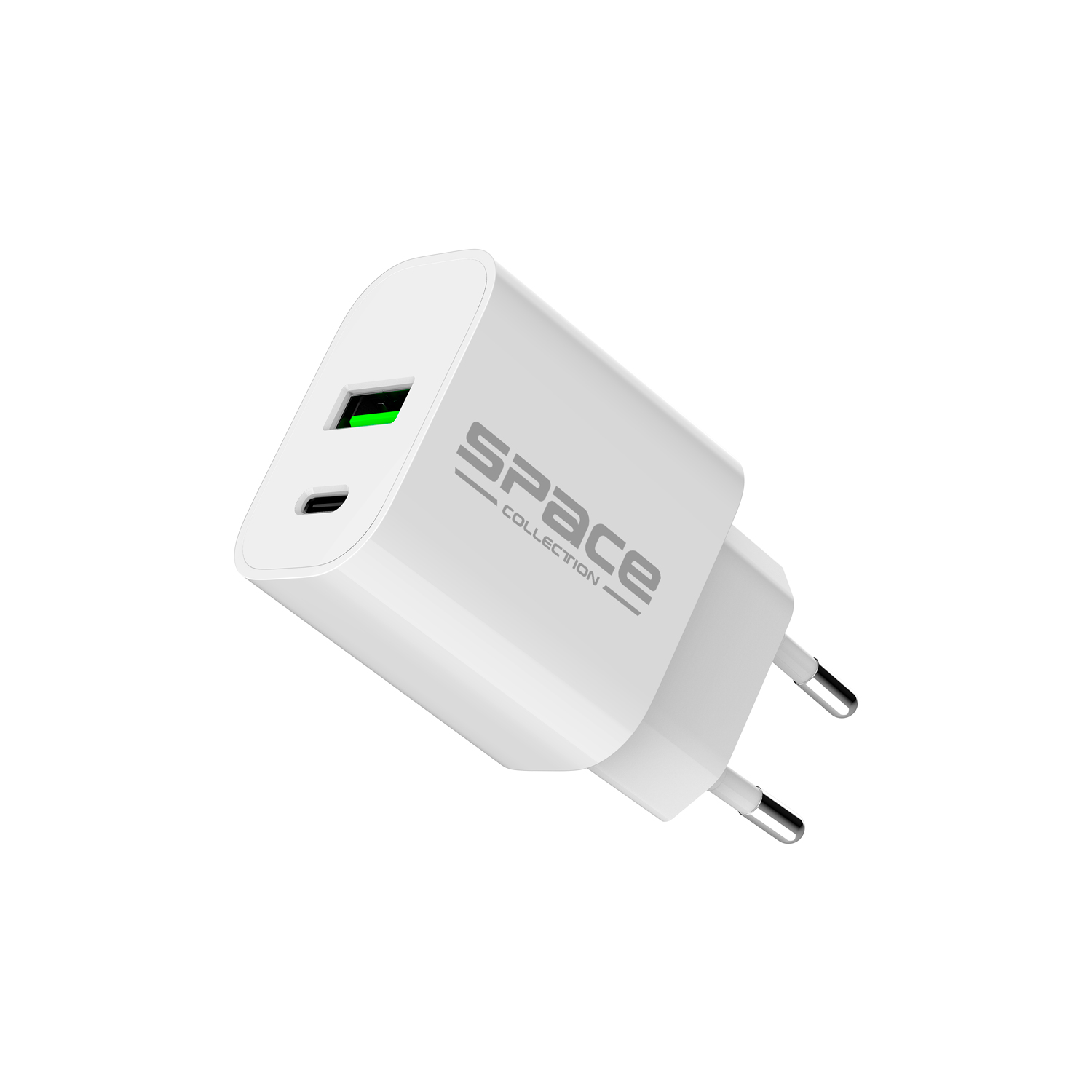 Carregador De Parede Orbit Tipo C + USB A - Space